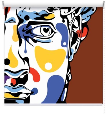 Houseart Άνθρωπος με χρώματα, Line Art, Ρολοκουρτίνες, 100 x 128 εκ.